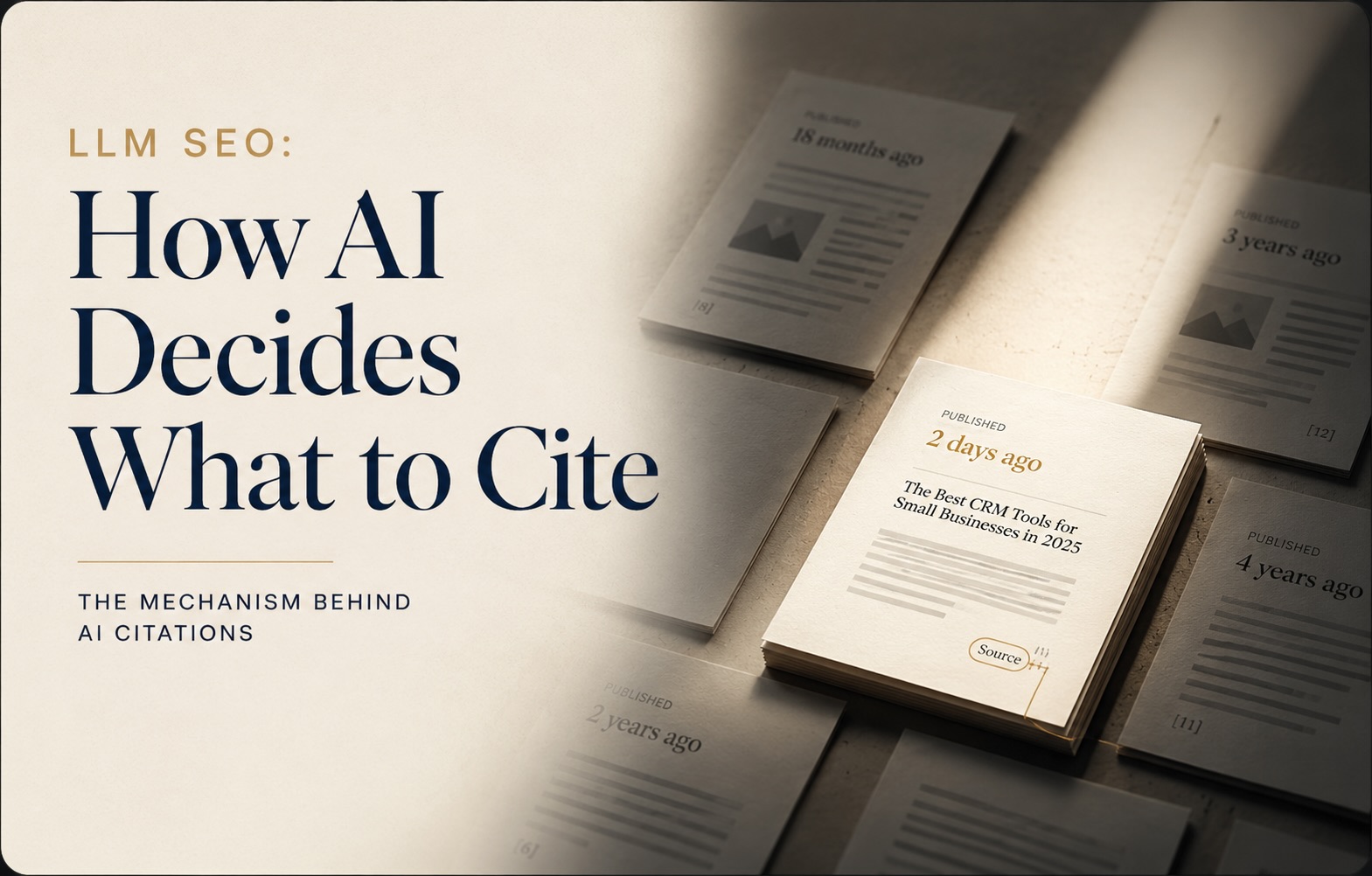 LLM SEO: how AI decides what to cite, and why freshness is the lever