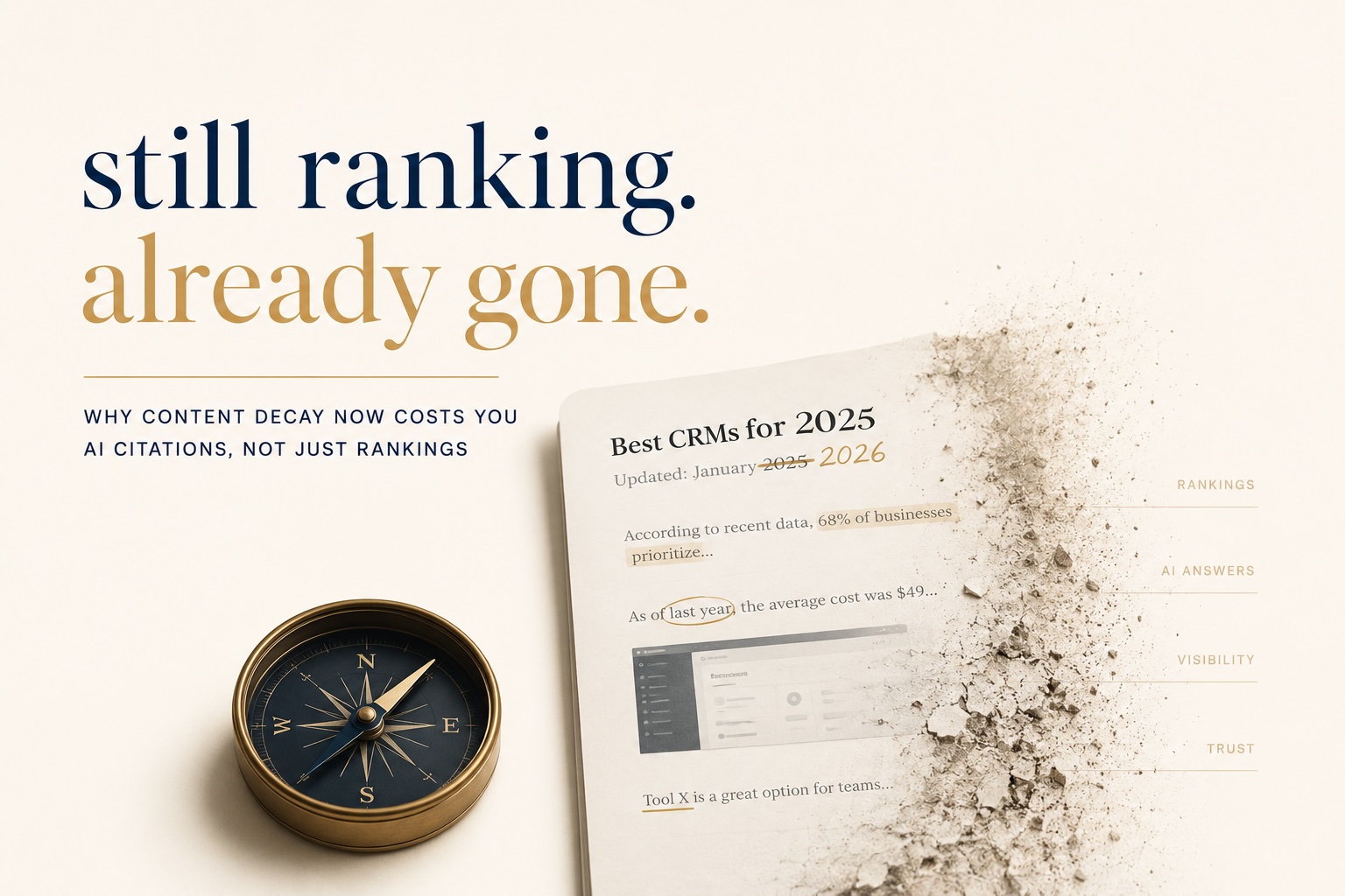 Why content decay now costs you AI citations, not just rankings